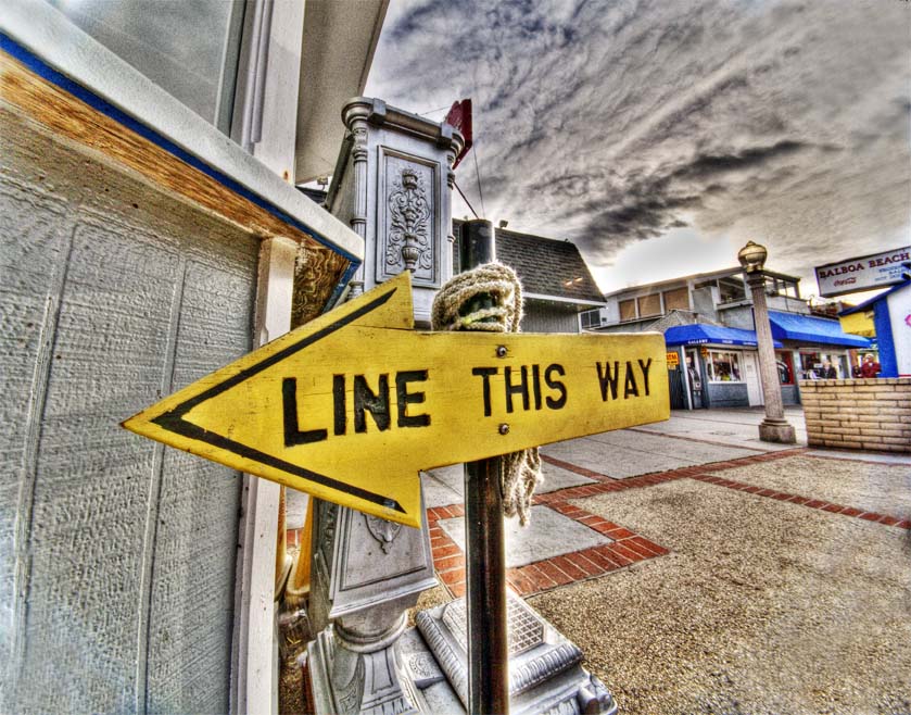line this way
